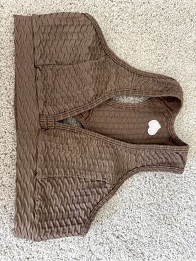 Booty by Brabants Brown Textured Sports Bra